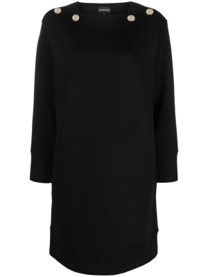 

Button-detail square-neck dress, Emporio Armani Button-detail square-neck dress