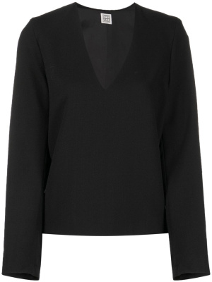 

V-neck crepe blouse, TOTEME V-neck crepe blouse