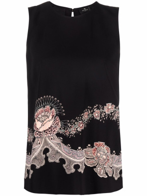 

Graphic-print sleeveless top, ETRO Graphic-print sleeveless top