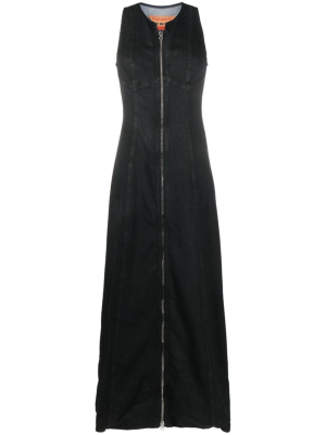 

Zip-up denim maxi dress, Diesel Zip-up denim maxi dress