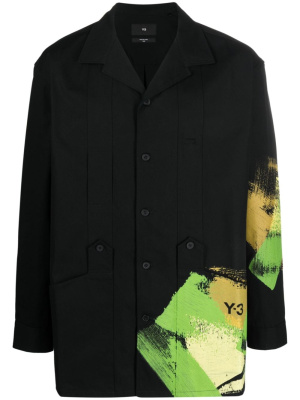 

Painterly-print cotton shirt, Y-3 Painterly-print cotton shirt