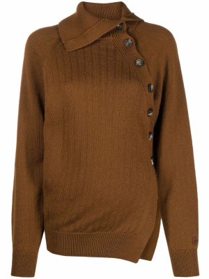 

Button-detail pullover jumper, Kenzo Button-detail pullover jumper
