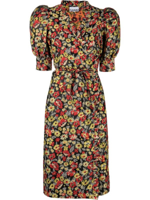

Floral-print dress, GANNI Floral-print dress