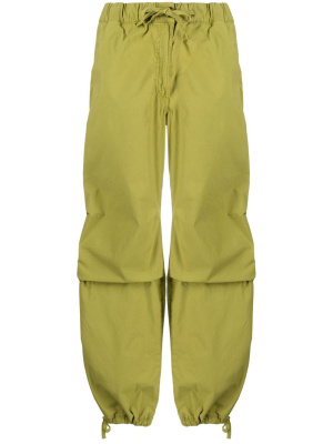 

Drawstring stretch-cotton trousers, GANNI Drawstring stretch-cotton trousers