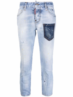 

Contrast-pocket cropped jeans, Dsquared2 Contrast-pocket cropped jeans