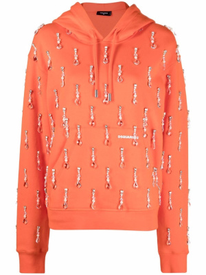 

Bead-embellished hoodie, Dsquared2 Bead-embellished hoodie