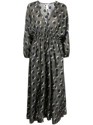 

Neptune-print plunge dress, ERES Neptune-print plunge dress
