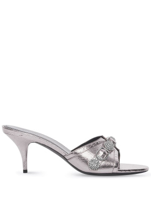 

Crystal-embellished leather mules, Balenciaga Crystal-embellished leather mules