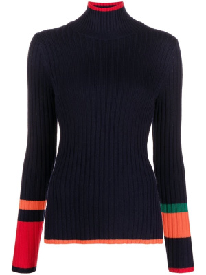 

Striped-detailing wool jumper, Polo Ralph Lauren Striped-detailing wool jumper