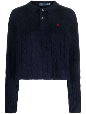 

Polo Pony cable-knit top, Polo Ralph Lauren Polo Pony cable-knit top