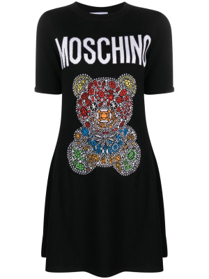 

Logo-print T-shirt dress, Moschino Logo-print T-shirt dress