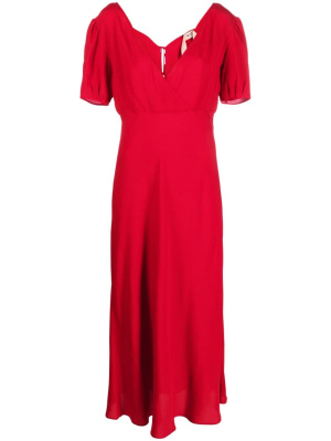 

Tie-fastening midi dress, Nº21 Tie-fastening midi dress