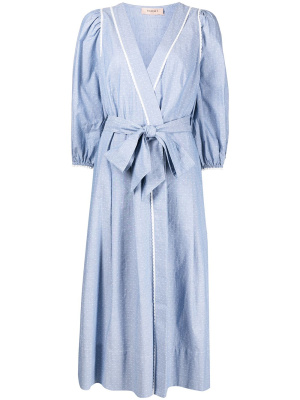 

Tied waist midi dress, TWINSET Tied waist midi dress