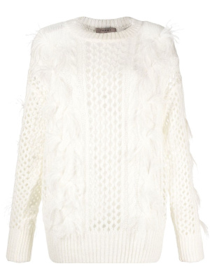 

Embellished textured jumper, TWINSET Embellished textured jumper