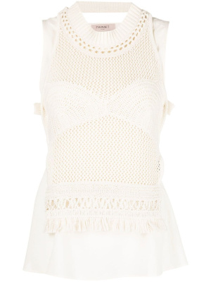 

Double-layer knit top, TWINSET Double-layer knit top