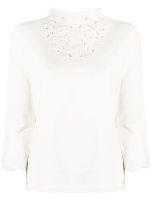 

Floral-embroidered knitted jumper, TWINSET Floral-embroidered knitted jumper