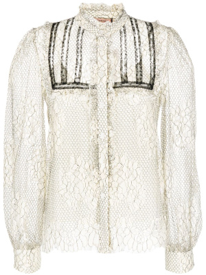 

Layered chantilly-lace blouse, TWINSET Layered chantilly-lace blouse