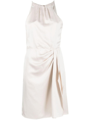 

Draped hammered-satin minidress, PINKO Draped hammered-satin minidress
