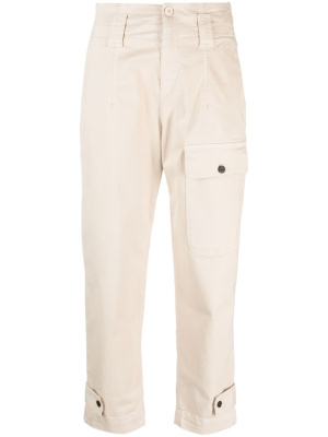 

Cropped-leg cotton trousers, PINKO Cropped-leg cotton trousers