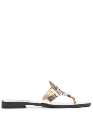 

Logo-patch thong sandals, Karl Lagerfeld Logo-patch thong sandals