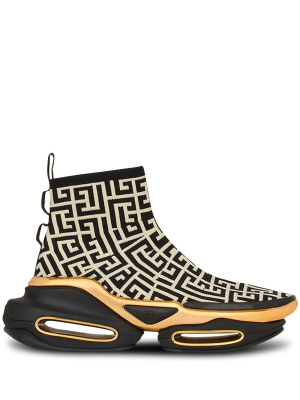 

B Bold monogram-print sneakers, Balmain B Bold monogram-print sneakers