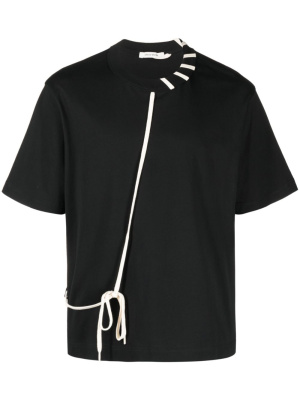 

Lace-detailing cotton T-shirt, Craig Green Lace-detailing cotton T-shirt
