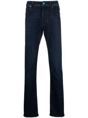 

Rear logo-patch slim-cut jeans, Jacob Cohën Rear logo-patch slim-cut jeans