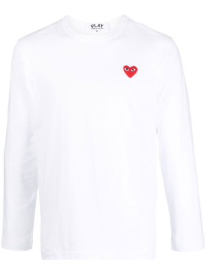 

Logo-patch long-sleeve T-shirt, Comme Des Garçons Play Logo-patch long-sleeve T-shirt