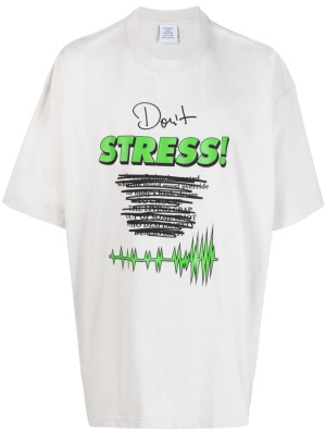 

Don't Stress short-sleeve shirt, VETEMENTS Don't Stress short-sleeve shirt