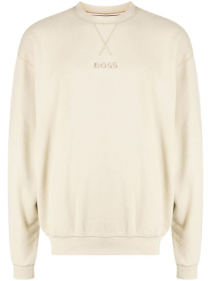 

Logo-embroidery cotton sweatshirt, BOSS Logo-embroidery cotton sweatshirt