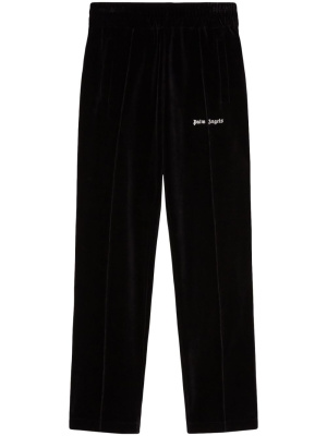 

Logo-print velvet track pants, Palm Angels Logo-print velvet track pants