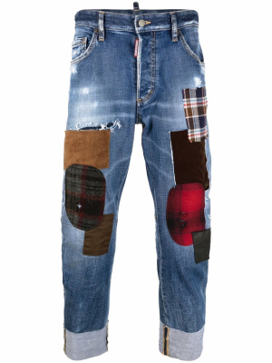 

Patchwork-detail cropped jeans, Dsquared2 Patchwork-detail cropped jeans