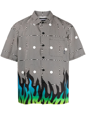 

X DSC flame-print cotton shirt, Neighborhood X DSC flame-print cotton shirt