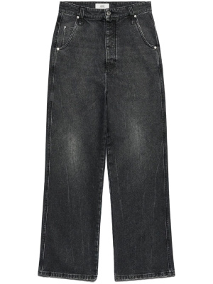 

Low-rise straight-leg jeans, AMI Paris Low-rise straight-leg jeans