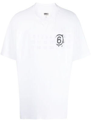 

Chest logo-print T-shirt, MM6 Maison Margiela Chest logo-print T-shirt