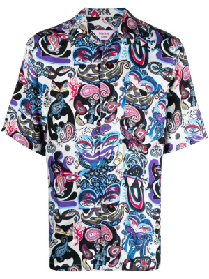 

Mix-print short-sleeve shirt, Martine Rose Mix-print short-sleeve shirt