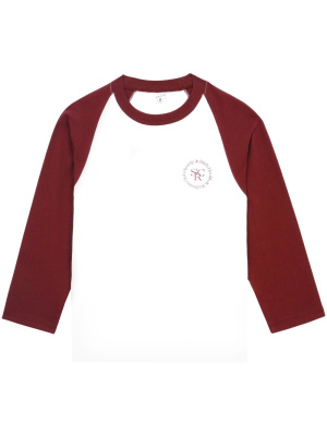 

Logo-print baseball tee, Sporty & Rich Logo-print baseball tee