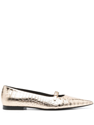 

Norah embossed-crocodile ballerina shoes, Victoria Beckham Norah embossed-crocodile ballerina shoes