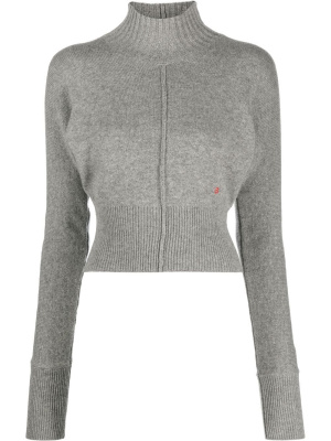 

Logo-embroidery cashmere jumper, Victoria Beckham Logo-embroidery cashmere jumper