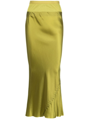 

Satin-finish elasticated-waistband maxi skirt, Rick Owens Satin-finish elasticated-waistband maxi skirt