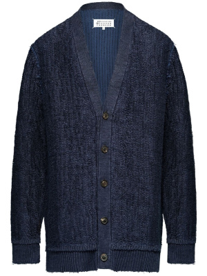 

Textured V-neck cardigan, Maison Margiela Textured V-neck cardigan