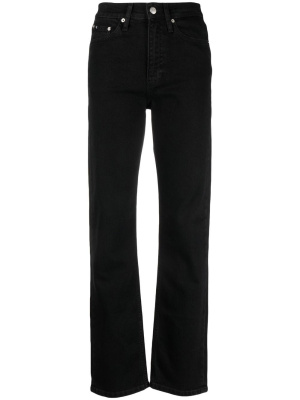 

Logo-patch straight-leg jeans, Calvin Klein Jeans Logo-patch straight-leg jeans
