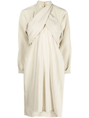 

Tie-detail long-sleeve dress, Lemaire Tie-detail long-sleeve dress