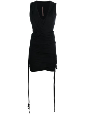 

V-neck drawstring minidress, Rick Owens Lilies V-neck drawstring minidress