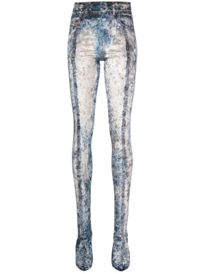 

P-Kolvet crushed-velvet leggings, Diesel P-Kolvet crushed-velvet leggings