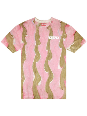 

Swirly-print cotton T-shirt, Diesel Swirly-print cotton T-shirt