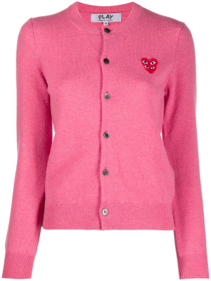 

Overlapping heart wool cardigan, Comme Des Garçons Play Overlapping heart wool cardigan