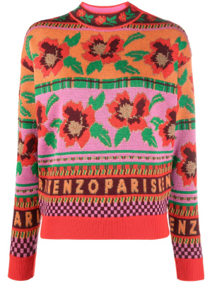 

Intarsia-knit wool-blend jumper, Kenzo Intarsia-knit wool-blend jumper