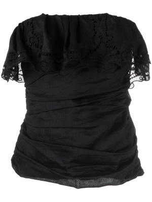 

Guipure-lace bandeau top, ISABEL MARANT Guipure-lace bandeau top