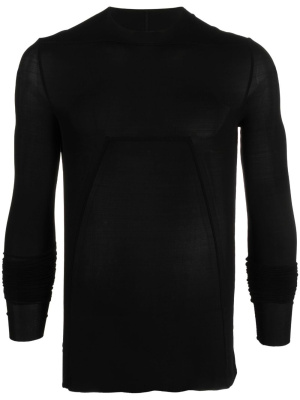 

Semi-sheer crew-neck sweatshirt, Rick Owens Semi-sheer crew-neck sweatshirt